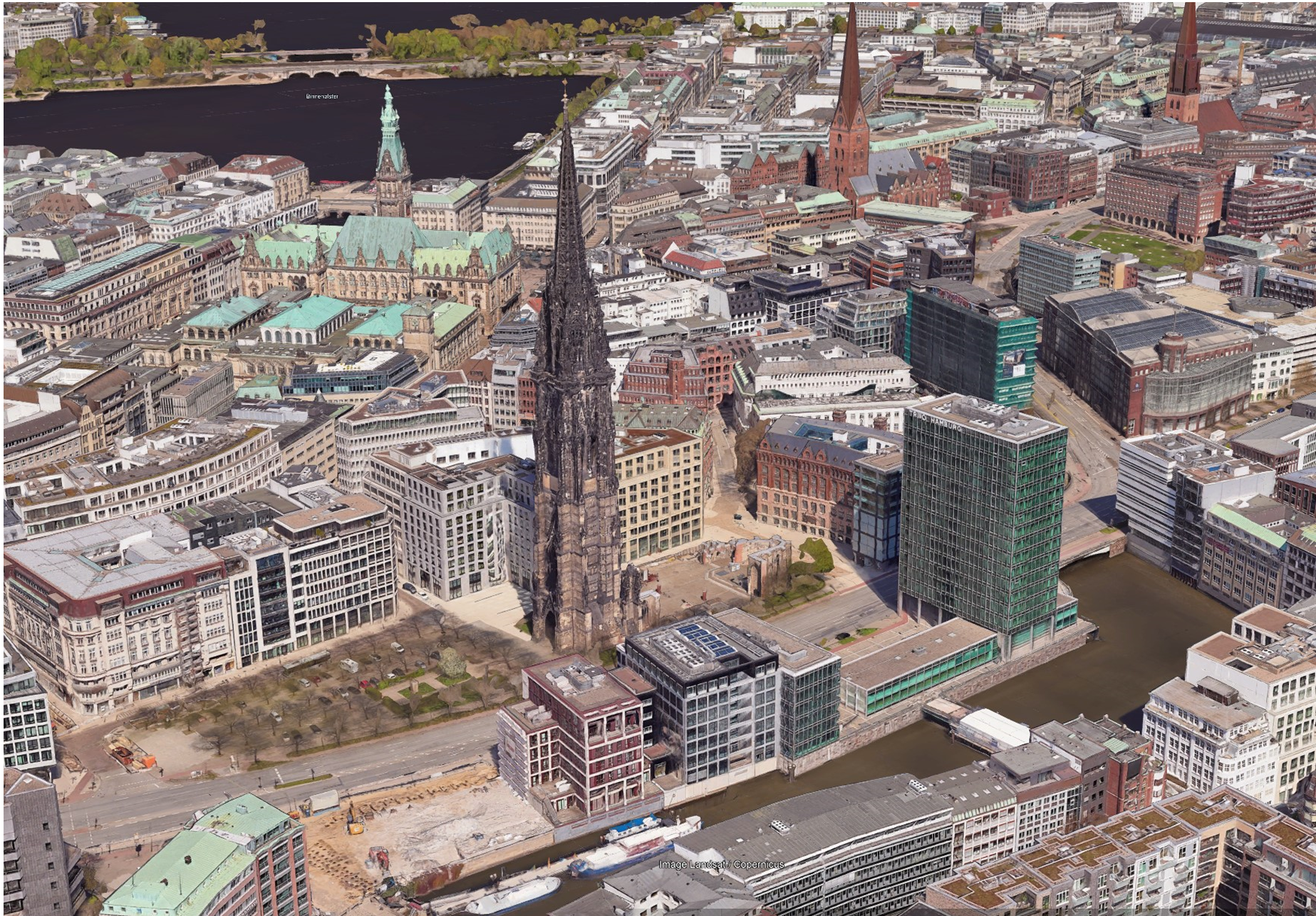 Nikolaikirche heute (Google Earth Screenshot)